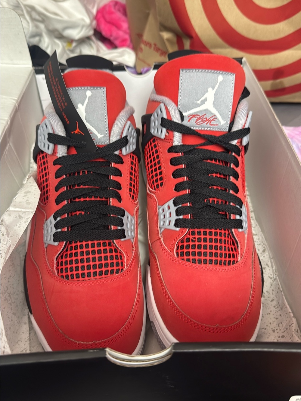 Nike Air Jordan 4 Men's Sneakers - Red Black Gray